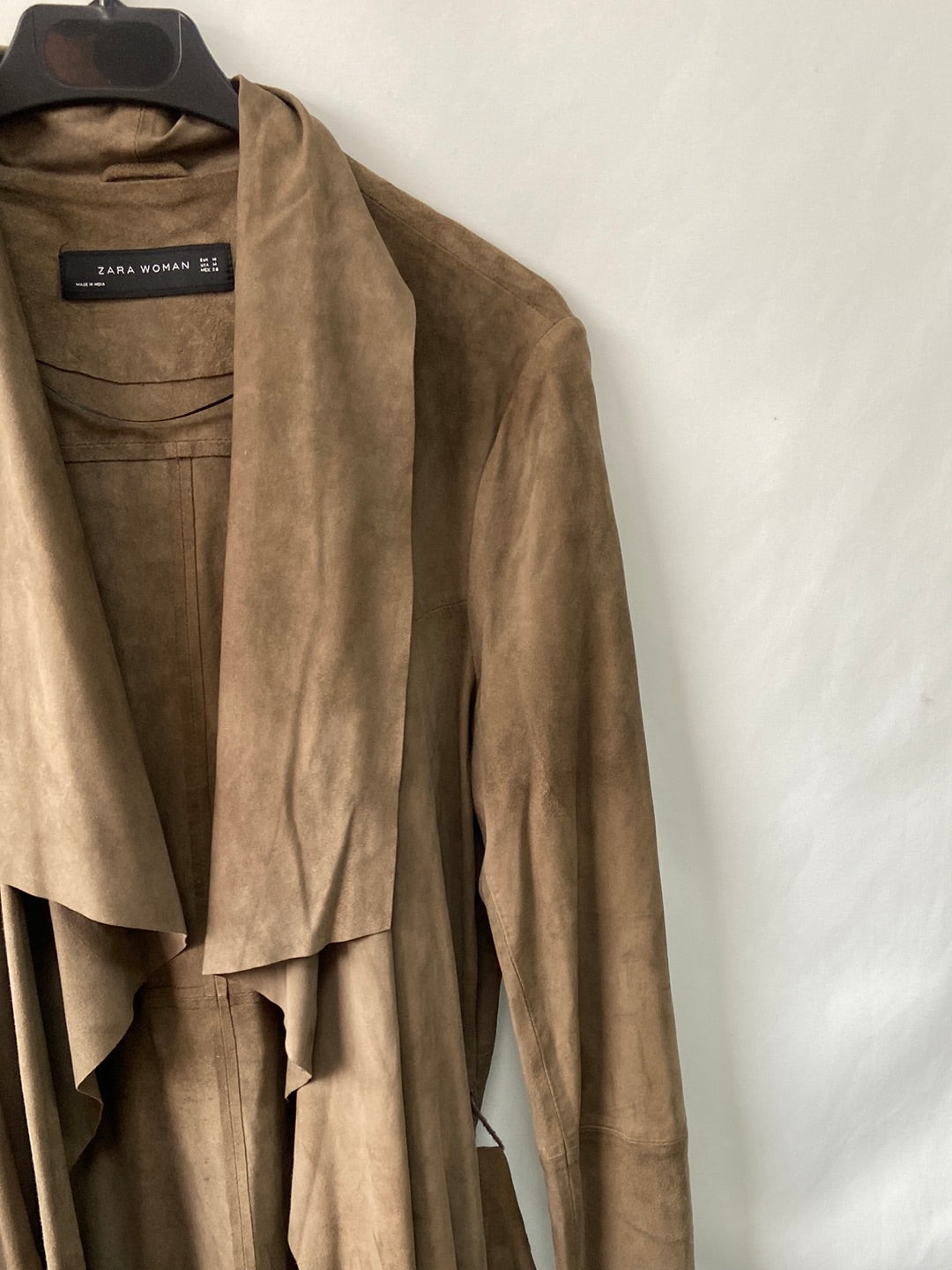 ZARA.Chaqueta camel ante t.m