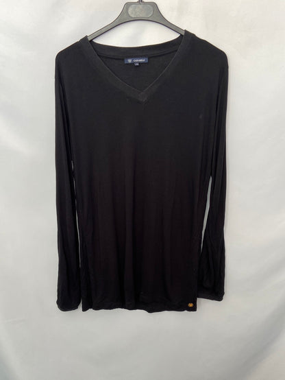 CARAMELO.Camiseta negra manga larga T.XXL (M)