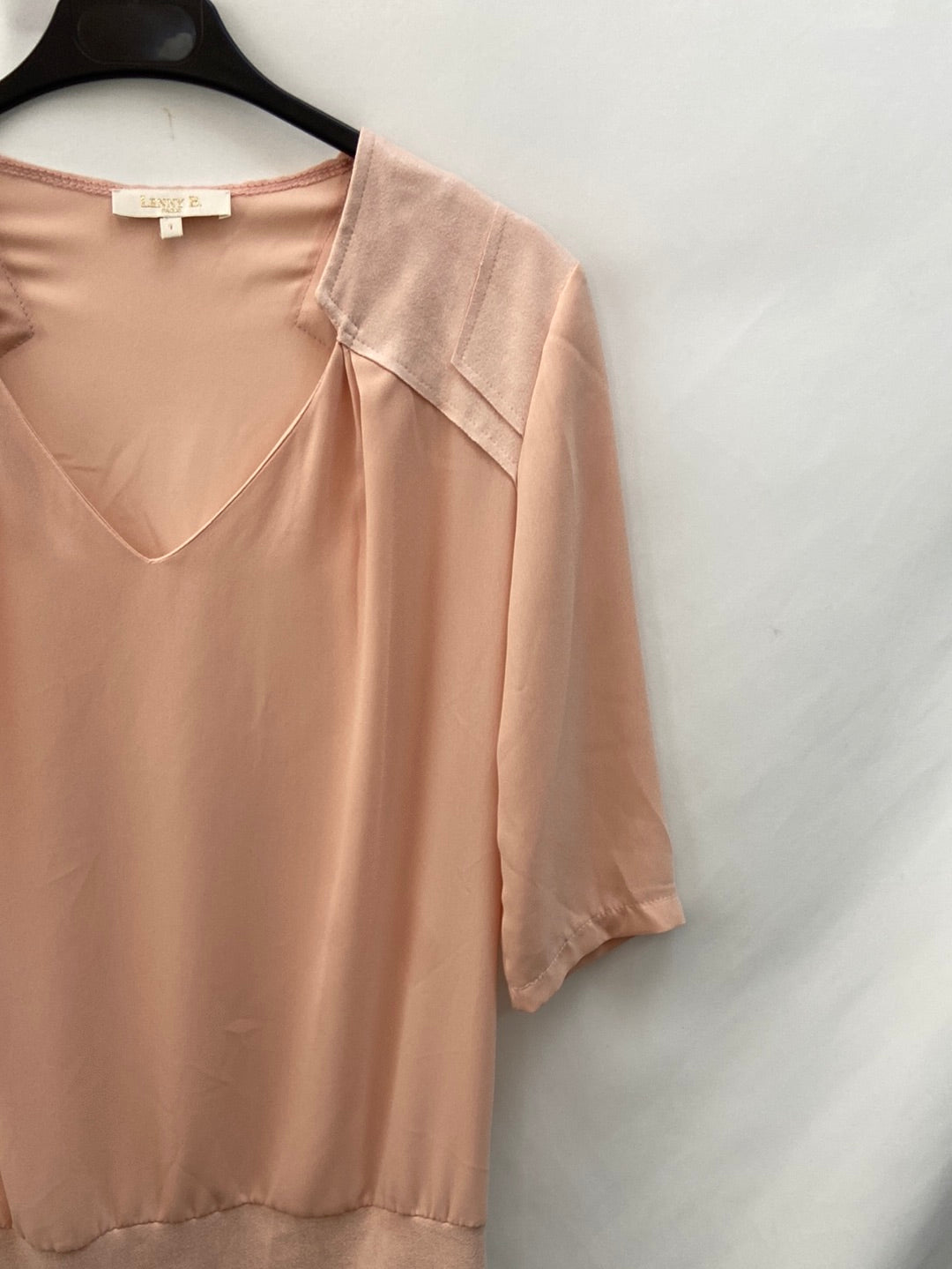 LENNY B. Salmon double texture Ts dress