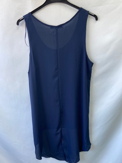 PRIMARK.Blusa azul asimétrica T.38