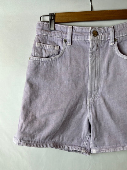 ZARA. Shorts denim lila T.38