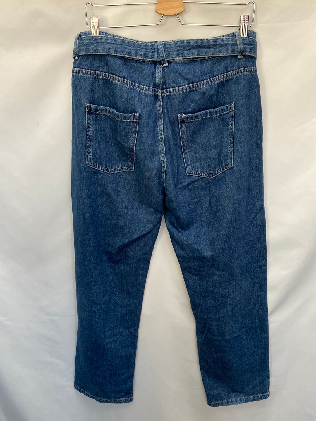 ZARA.Pantalones anchos vaqueros T.40