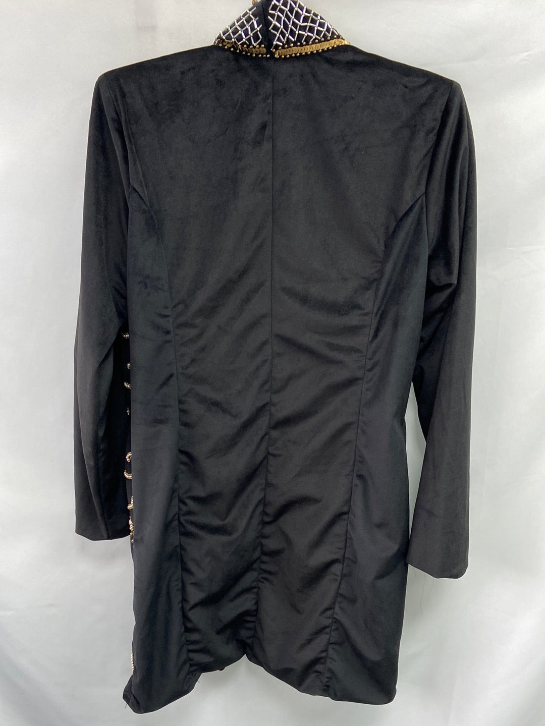 OTRAS.Chaqueta negra terciopelo abalorios T.L