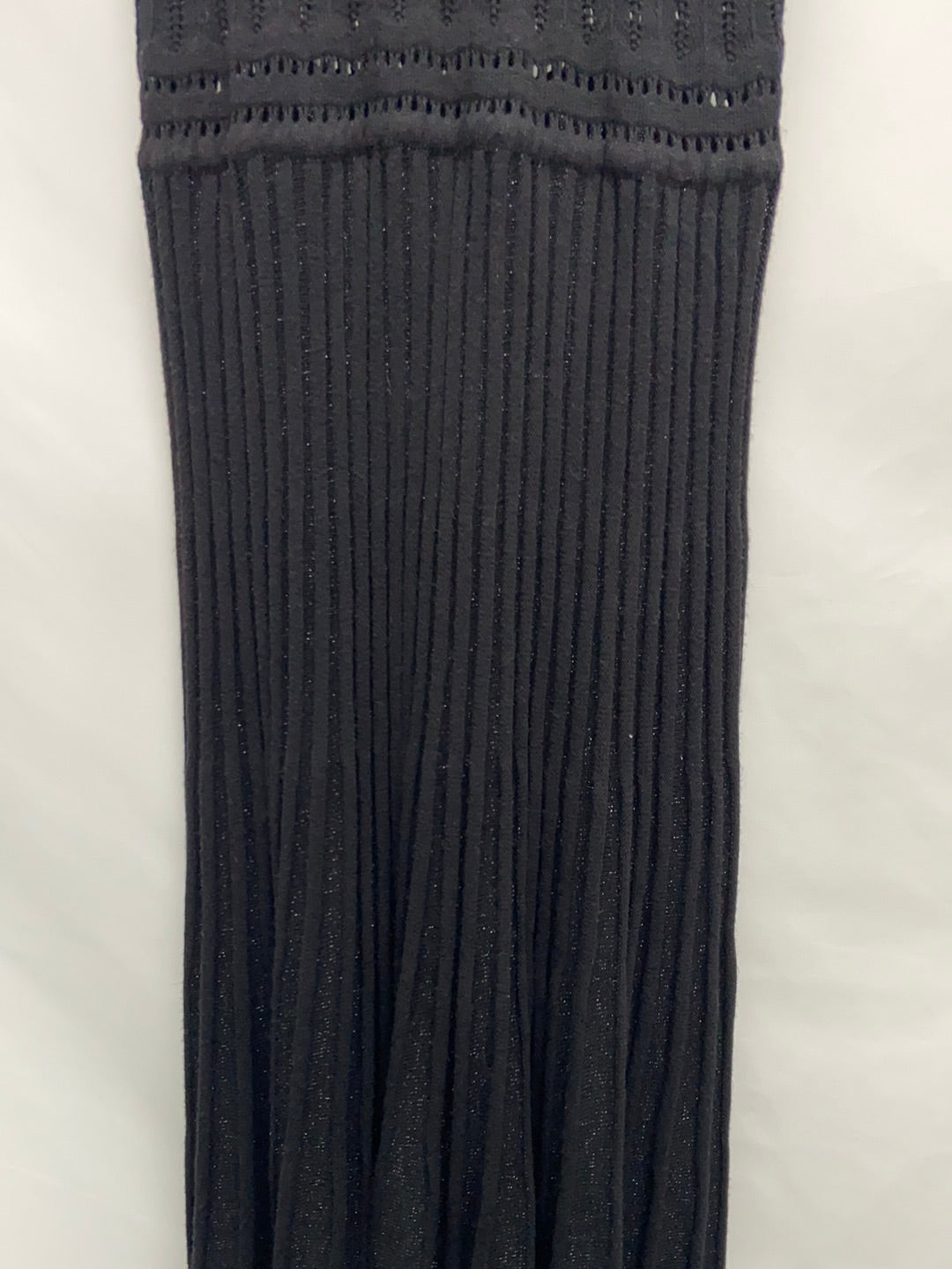 MANGO. Black Ts knitted midi dress