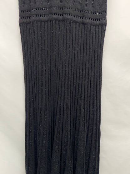 MANGO. Black Ts knitted midi dress