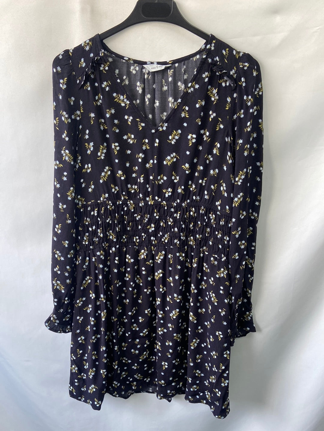 THAT OR THAT. Short blue floral dress S.XS