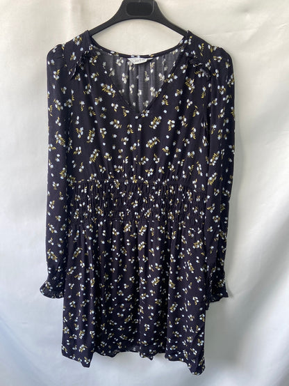 THAT OR THAT. Short blue floral dress S.XS