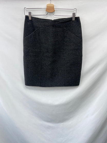 THEORY.Falda lana gris T.(L)