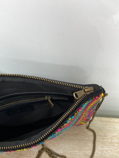 BLANCO.Bolso abalorios