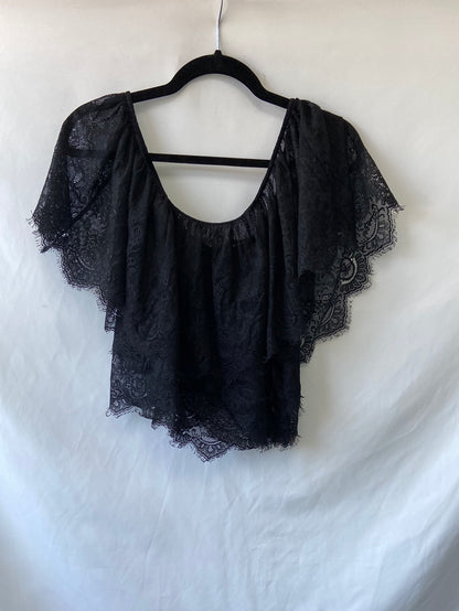 MANGO. Top encaje volante T.u(m)