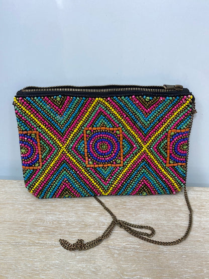 BLANCO.Bolso abalorios