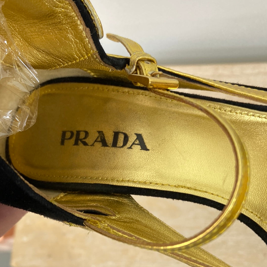 PRADA. Ankle boots size 38.5