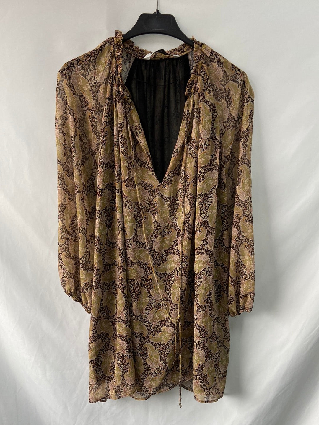 ZARA.Vestido hippie-chic amebas T.XS