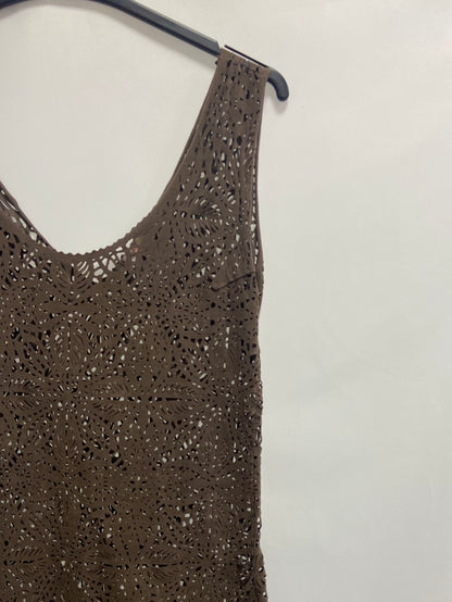 AGOGOA.Vestido antelina troquelado T.44 (s)