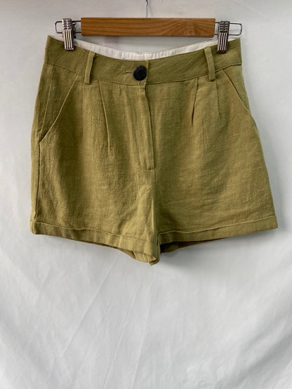 LEFTIES.Shorts tipo Lino verdes T.S