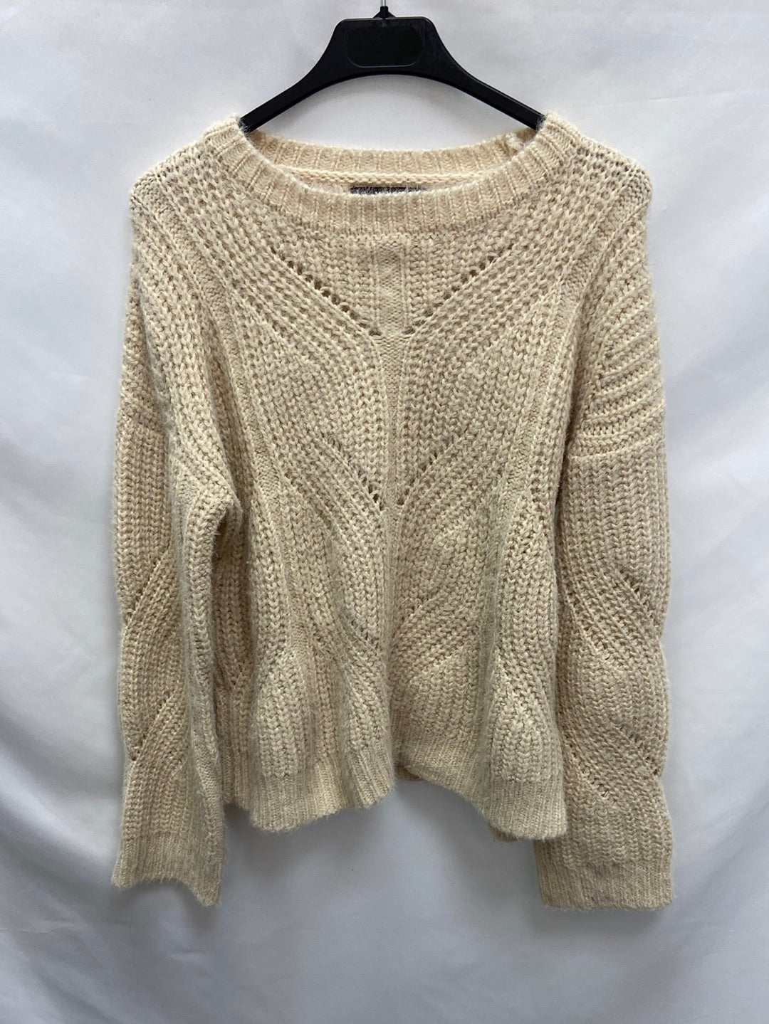 MANGO.Jersey beige gordito T.s