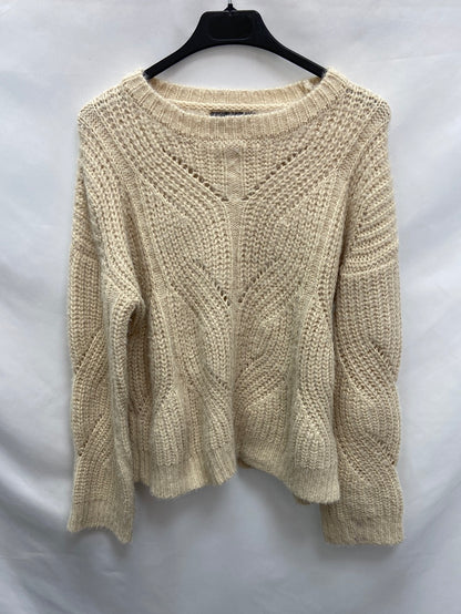 MANGO.Jersey beige gordito T.s