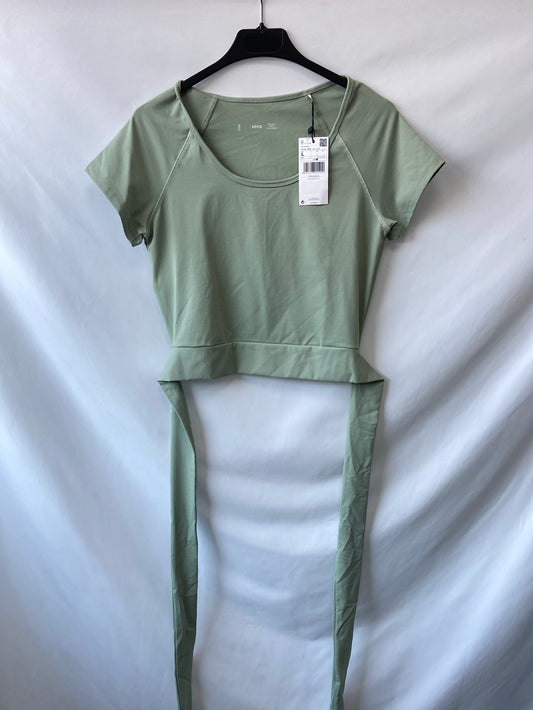 MANGO.Elastic green lycra t-shirt TL