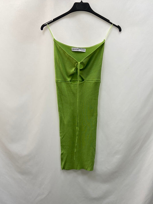 BERSHKA.Vestido punto palabra de honor T:S