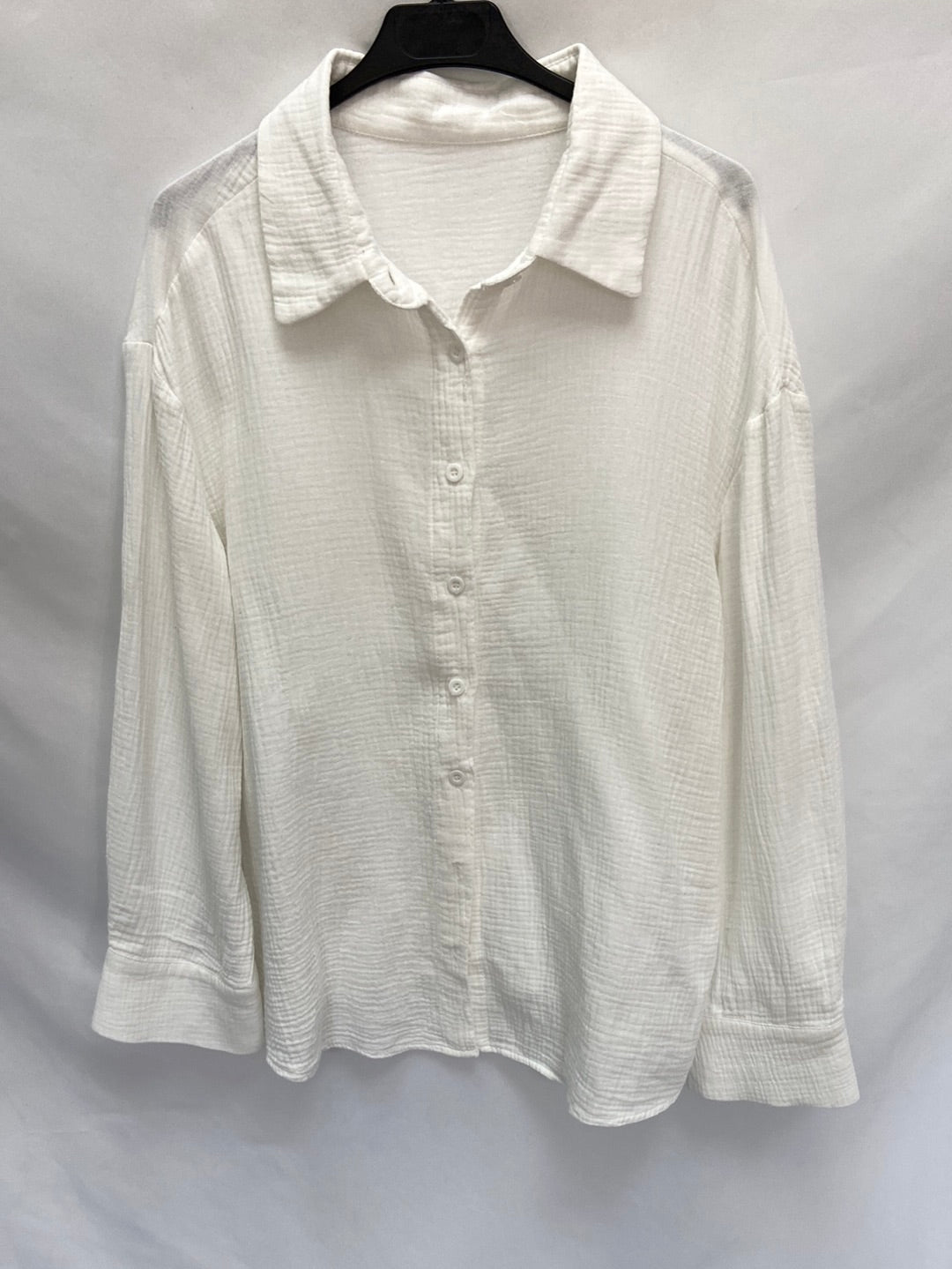 OTRAS.Camisa blanca textura TU(M) oversized