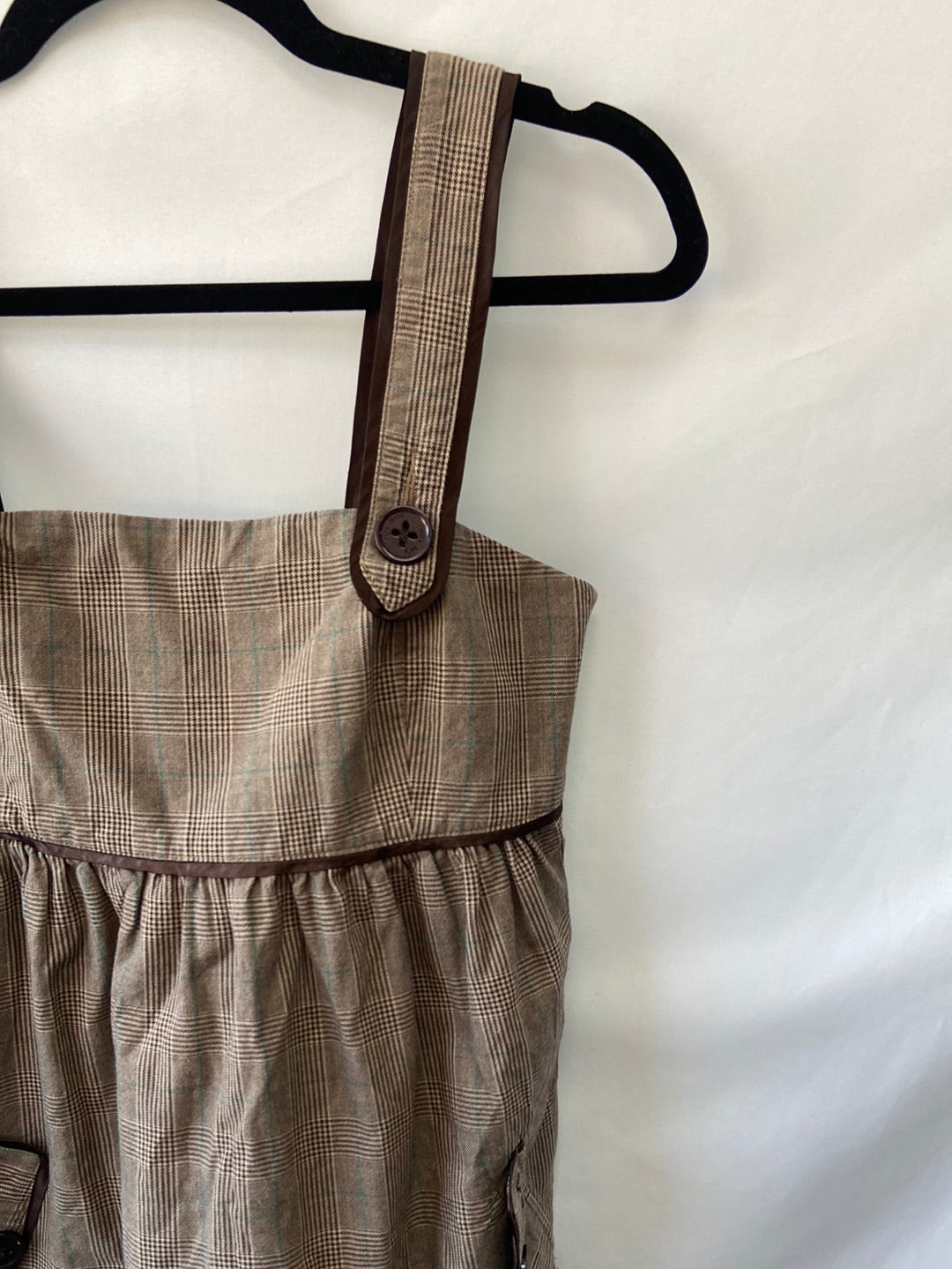 PEPE JEANS. Brown-toned pinafore dress Tm