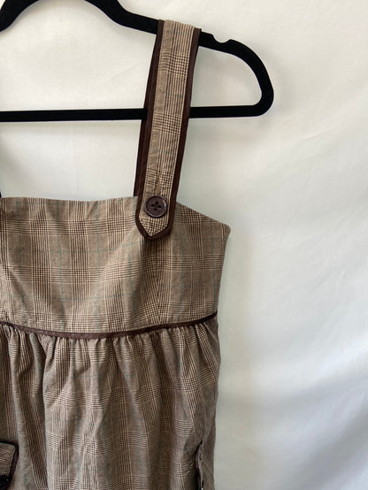 PEPE JEANS. Brown-toned pinafore dress Tm