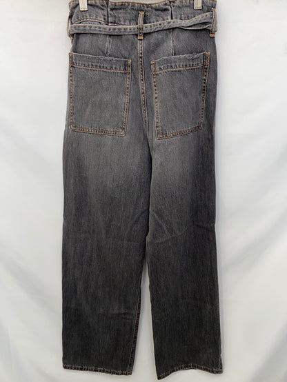 ZARA.Wide grey straight jeans size 34