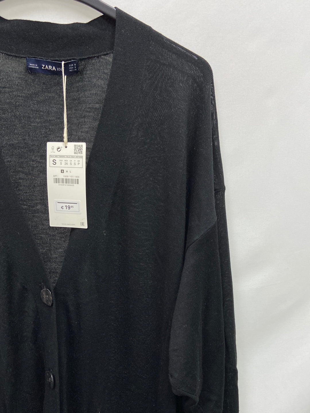 ZARA.Cárdigan fino largo T.S