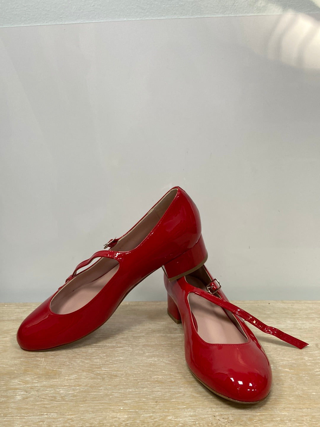 BOHEMIAN.Bailarinas rojas piel T.38