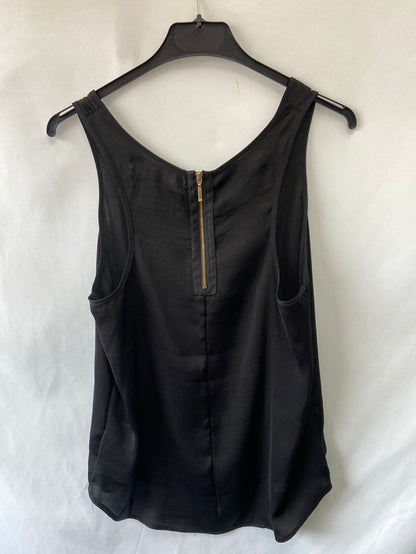 STRADIVARIUS.Top fluido negro T.M