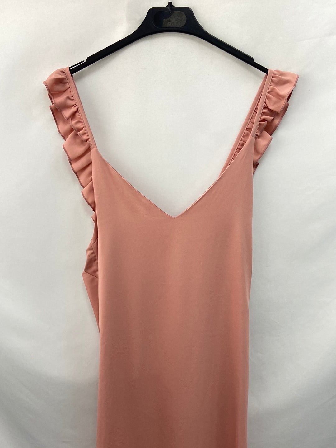 BY CLÉA.Long pale pink satin dress (36,38)