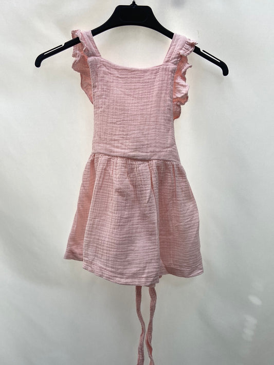 OMINI. Pink muslin dress, size 5 years