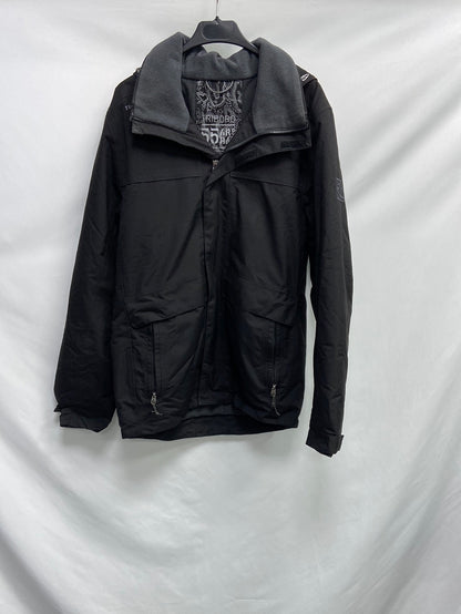 DECATHLON. Abrigo negro nieve T.s