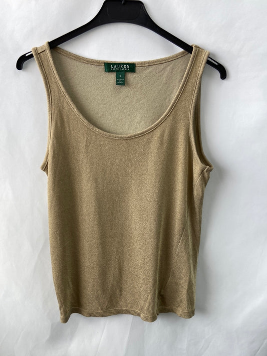 RALPH LAUREN. Top punto dorado T.s