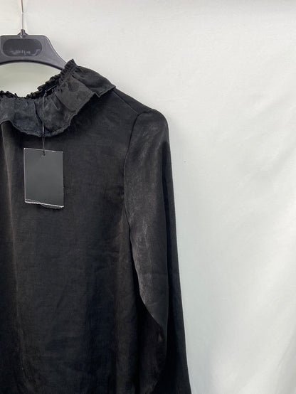MarketZARA.Black satin blouse TM