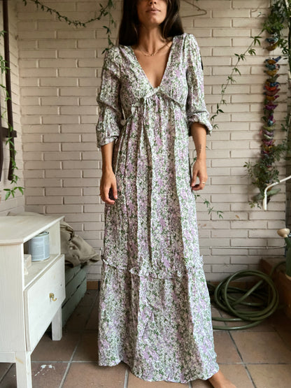 Vestido largo flores T.34/36