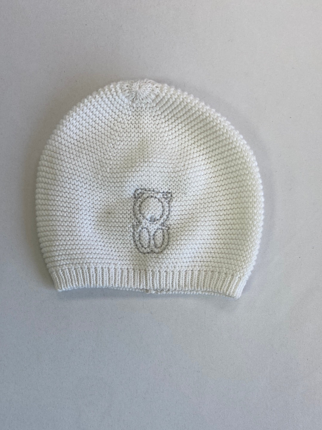 OBAIBI. Gorro blanco punto T.3 meses