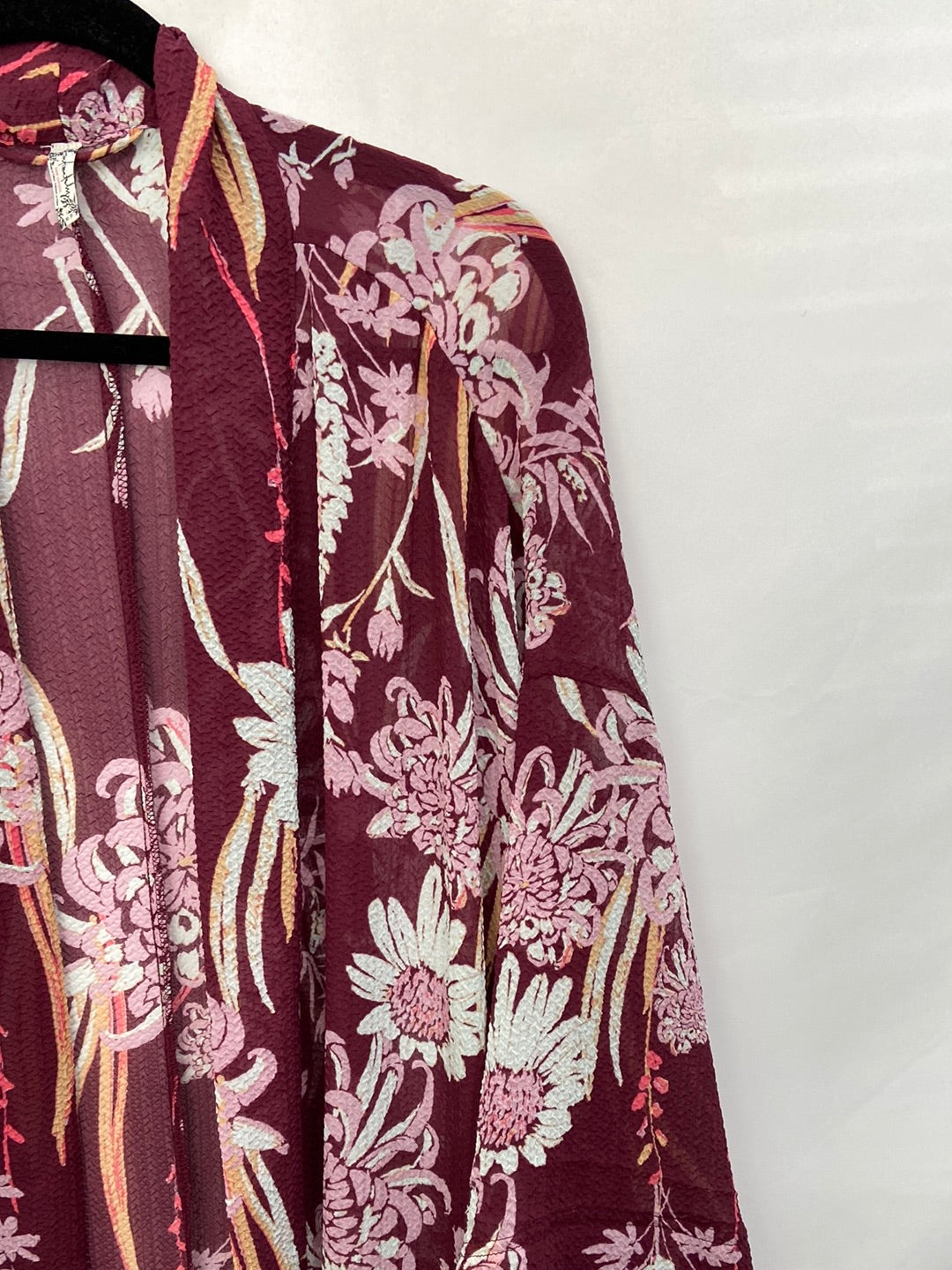 FREE PEOPLE.Kimono largo mirado T.XS