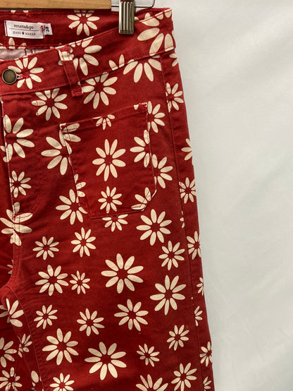 RENATTA&amp;GO.Straight wide-leg printed trousers size 38