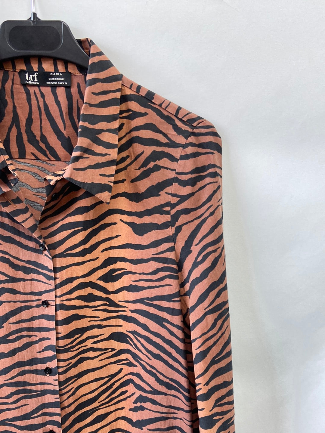 ZARA.Camisa oversized animal print tie dye T.S
