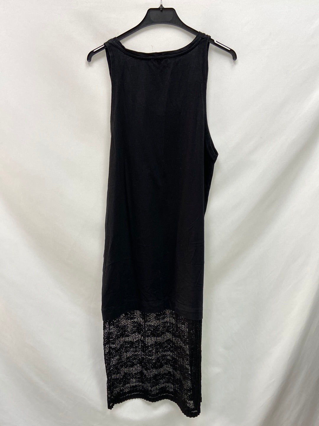 ZARA.Vestido largo doble textura T.M
