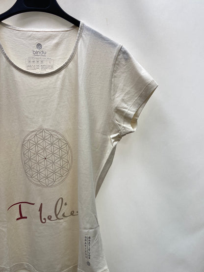 BINDU. Beige T-shirt with drawing Tl