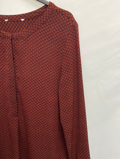OTHERS. Printed burgundy blouse YOUR(s)
