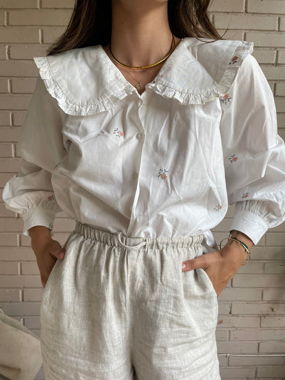 OTRAS.Blusa cuello bebé bordada T.s