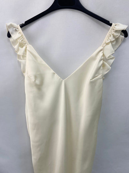 BY CLÉA.Vestido midi crema satinado (34,36 y 38)