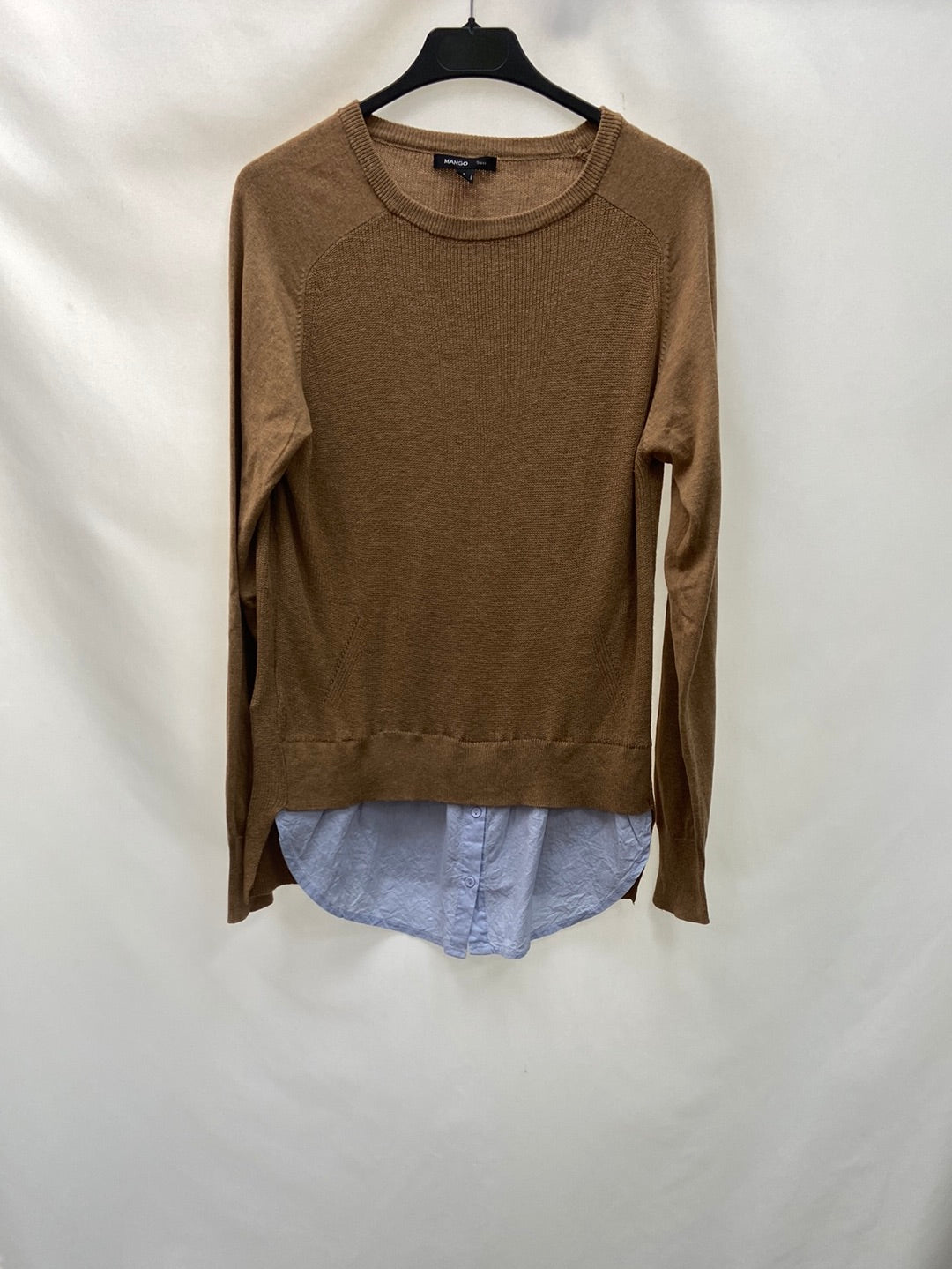 MANGO. Camel double textured jersey TL
