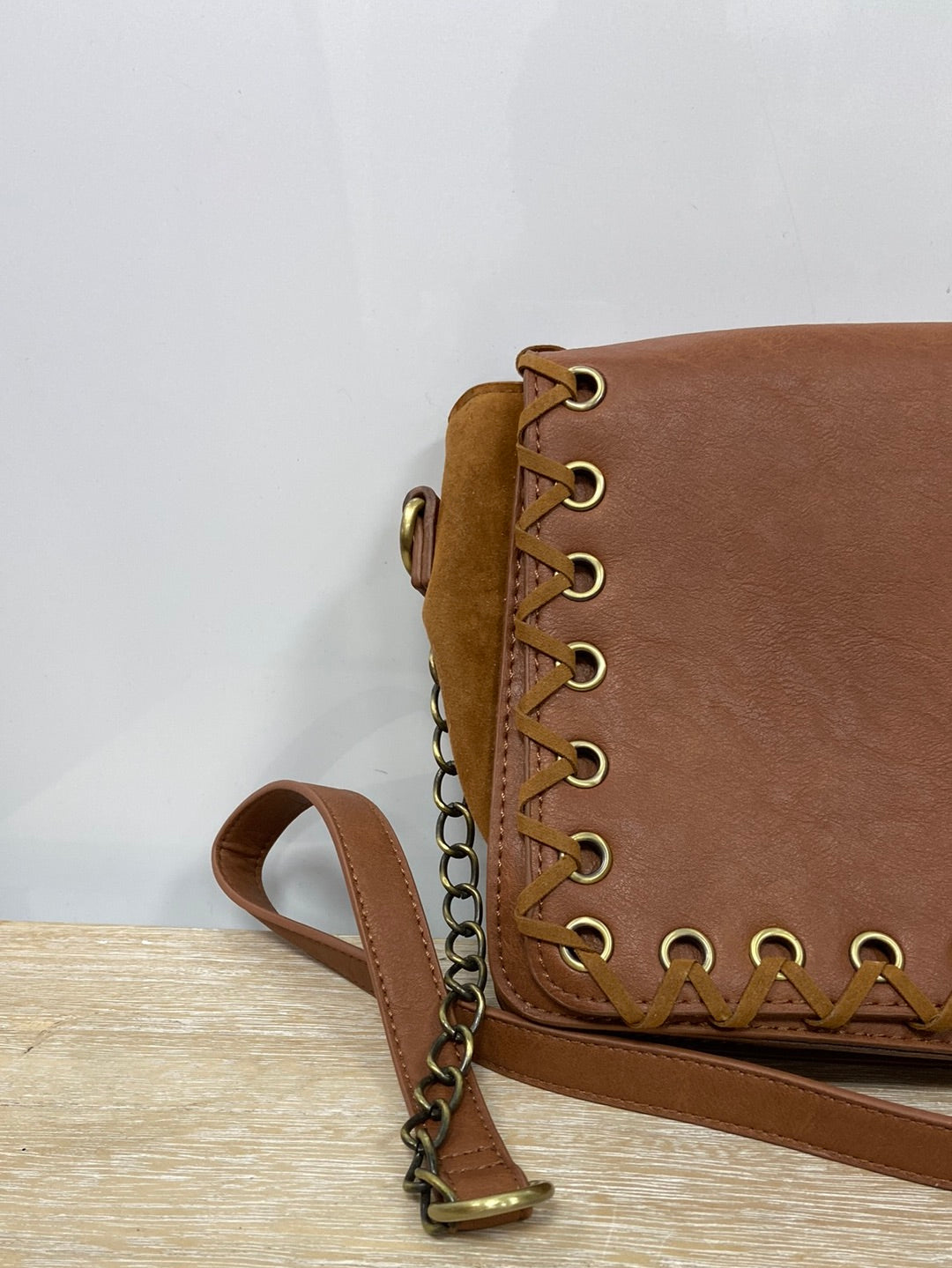 MISAKO. Camel texture double bag