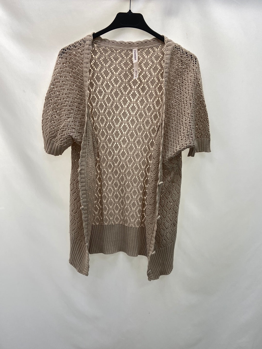SPRINGFIELD.Beige crochet cardigan TM