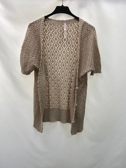 SPRINGFIELD.Beige crochet cardigan TM