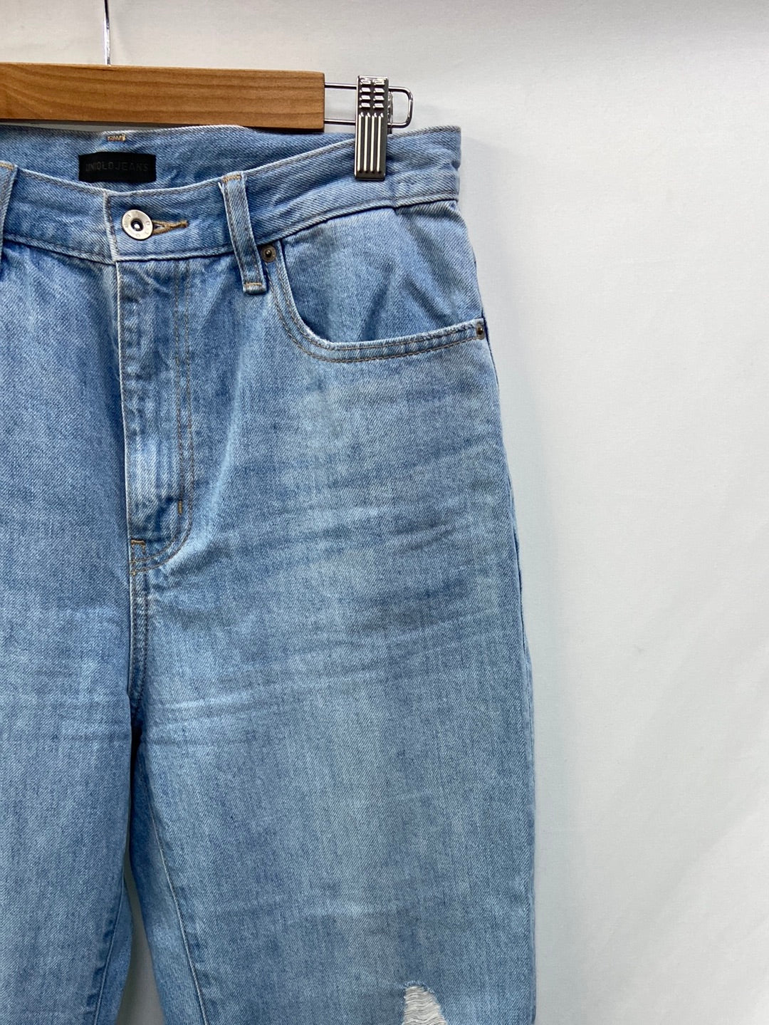 UNIQLO.Pantalones vaqueros anchos rectos T.36